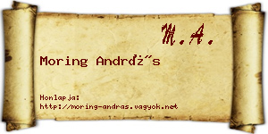 Moring András névjegykártya